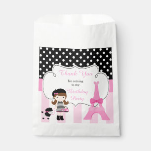 Sachets En Papier Paris Tour Eiffel Brunette Girl