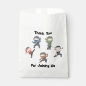 Sachets En Papier Parti Anniversaire de enfant guerrier mignon Ninja (Devant)