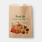 Sachets En Papier Parti Mariage de automne Citrouille de tournesol r (Devant)