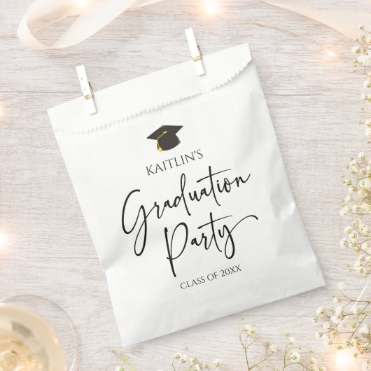 Sachets En Papier Parti minimaliste moderne élégante Graduation (Coupé)