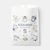 Sachets En Papier Partie Anniversaire de enfant de robots mignonnes (Devant)