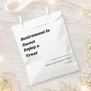 Sachets En Papier Partie de retraite minimaliste noir blanc personna
