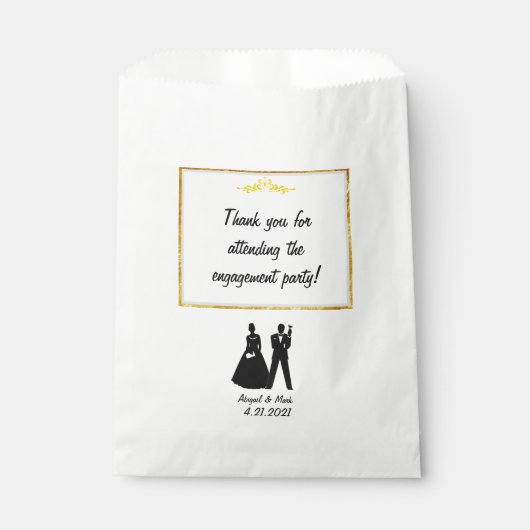 Sachets En Papier Partie d'engagement favorise le sac (Devant)