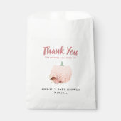 Sachets En Papier Parties scintillant Citrouille rose Baby shower Me (Devant)
