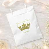 Sachets En Papier Parties scintillant d'or Couronne Anniversaire Fêt (Coupé)