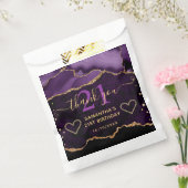 Sachets En Papier Parties scintillant d'or et de violet Marbre d'aga (Scellé)