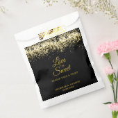 Sachets En Papier Parties scintillant d'or Luxe Noir Mariage Faveur (Scellé)