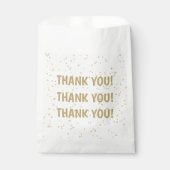 Sachets En Papier Parties scintillant d'or mariage Merci (Devant)