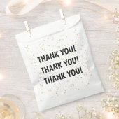 Sachets En Papier Parties scintillant d'or Nouvel An noir (Coupé)