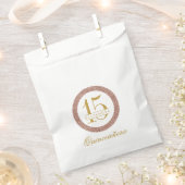 Sachets En Papier Parties scintillant d'or Rose Quinceanera personna (Coupé)