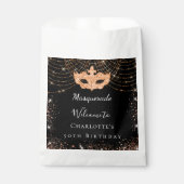 Sachets En Papier Parties scintillant en or noir mascarade fête d'an (Devant)