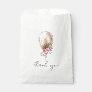 Sachets En Papier Parties scintillant Merci beige balloon de luxe