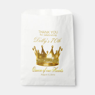 Sachets En Papier Parties scintillant Reine de nos coeurs 70e annive