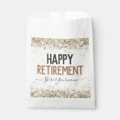 Sachets En Papier Parties scintillant Script Bonne retraite Favorise (Devant)