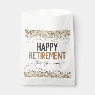 Sachets En Papier Parties scintillant Script Bonne retraite Favorise