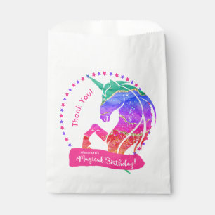 Sachets En Papier Parties scintillant Unicorn Arc-en-ciel C'est mon 