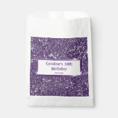 Sachets En Papier Parties scintillant violet Faux, texture Look avec (Devant)