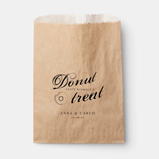 Sachets En Papier Partir Rustique De Donut Sans Mariage Traiteur (Devant)