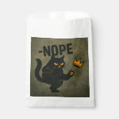 Sachets En Papier Pas De Rois En Amérique Chat Noir Drôle Kicking Cr (Devant)