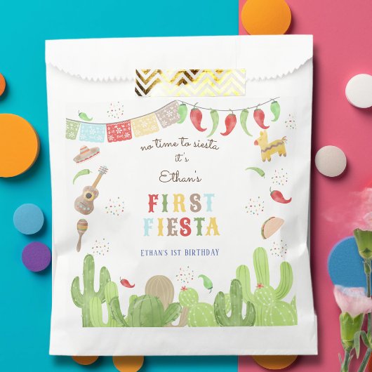 Sachets En Papier Pas le temps de siesta fiesta mexicaine premier an