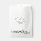 Sachets En Papier Pasadena Mariage Skyline Sac Favonalized Personnal (Devant)