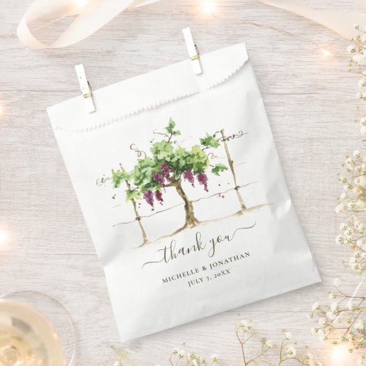 Sachets En Papier Paso Robles Vignoble Vignoble Mariage Faveurs Cade (Coupé)