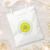 Sachets En Papier Passover "Green Yellow Star" Goodie Favoriser Sac (Coupé)