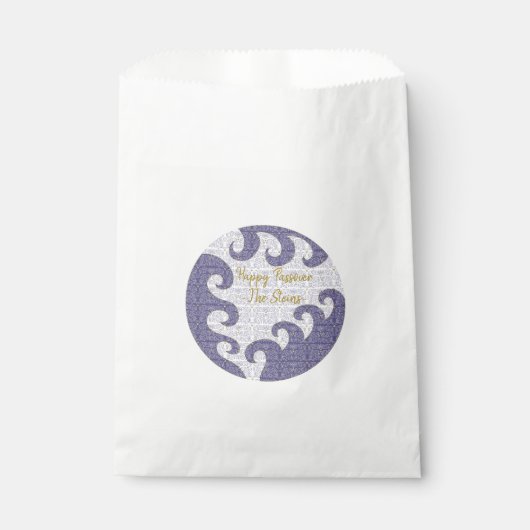 Sachets En Papier Passover "Pesach Paisley" Goodie Favoriser Sac (Devant)