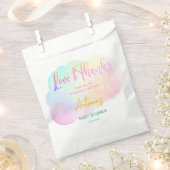 Sachets En Papier Pastel arc-en-ciel ombre baby shower (Coupé)