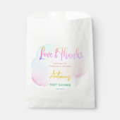 Sachets En Papier Pastel arc-en-ciel ombre baby shower (Devant)