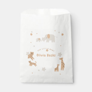 Sachets En Papier Pastel Beige mignon Baby shower illustratif