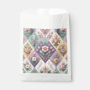 Sachets En Papier Pastel coloré Jacquard Pâques/Printemps