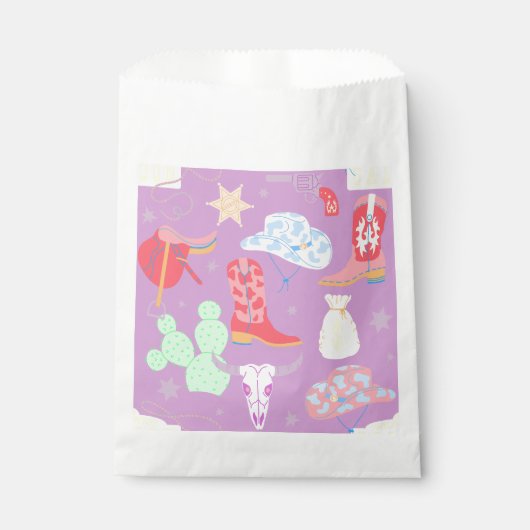 Sachets En Papier pastel cowgirl wild west saloon (Devant)