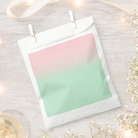 Sachets En Papier Pastel esthétique Muet Gradient Rose Mint Vert (Coupé)