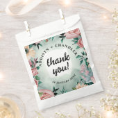 Sachets En Papier Pastel Flower Elégance : Sage Green Floral Mariage (Coupé)