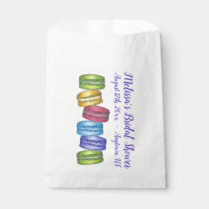 Sachets En Papier Pastel French Macaron Fête des mariées de pile de
