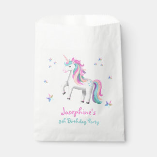 Sachets En Papier Pastel Magique Unicorn Anniversaire des enfants