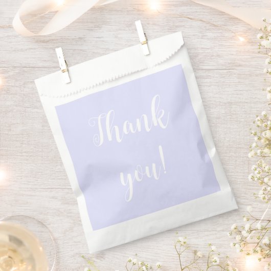 Sachets En Papier Pastel Periwinkle Purple Merci Notes (Coupé)