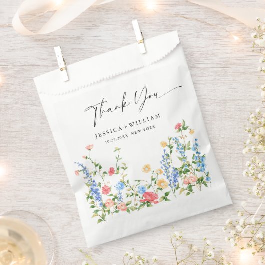 Sachets En Papier Pastel Pink Bohemian Fleurs sauvages Mimosa Bar (Coupé)