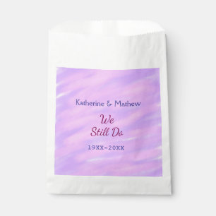 Sachets En Papier Pastel rose violet Vow renouvellement anniversaire