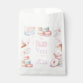 Sachets En Papier Pastel sucreries macarons anniversaire merci (Devant)