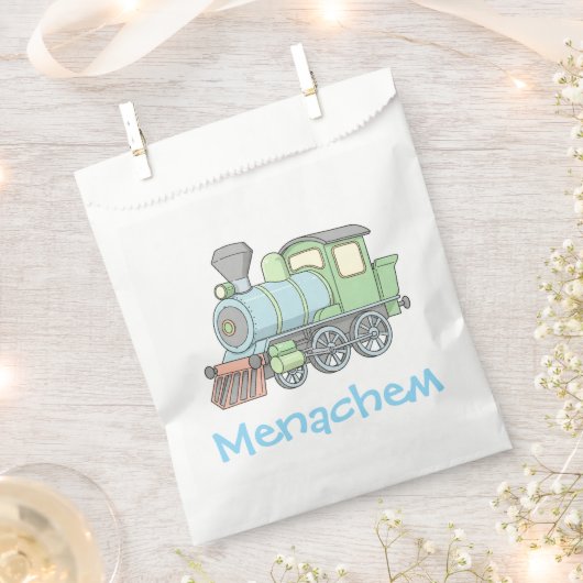 Sachets En Papier Pastel Train upsherin pour sac (Coupé)