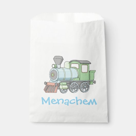 Sachets En Papier Pastel Train upsherin pour sac (Devant)