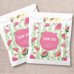 Sachets En Papier Pastèque Rose mignonne, Fille Anniversaire d'été