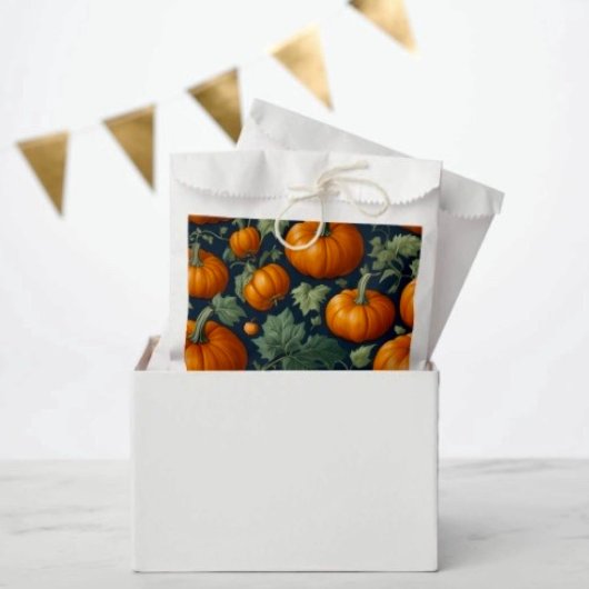 Sachets En Papier Patch de citrouille feuillue
