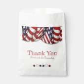 Sachets En Papier Patriotique Rouge Bleu Bleu Bleu Étoiles Merci (Devant)