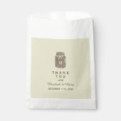 Sachets En Papier Pays Burlap Mason Jar Mariage (Devant)
