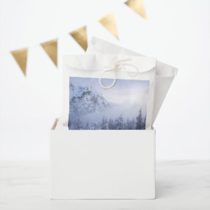 Sachets En Papier Pays merveilleux d'hiver, brouillard, forêt d'épin
