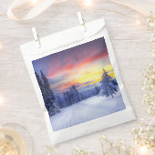 Sachets En Papier Paysage hivernal (Coupé)
