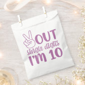 Sachets En Papier Peace Out Chiffres simples J'ai 10 ans ! (Coupé)